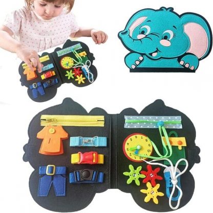 BUSYBOARD-TST, Senzorická rozvojová hračka v mape - Image 1
