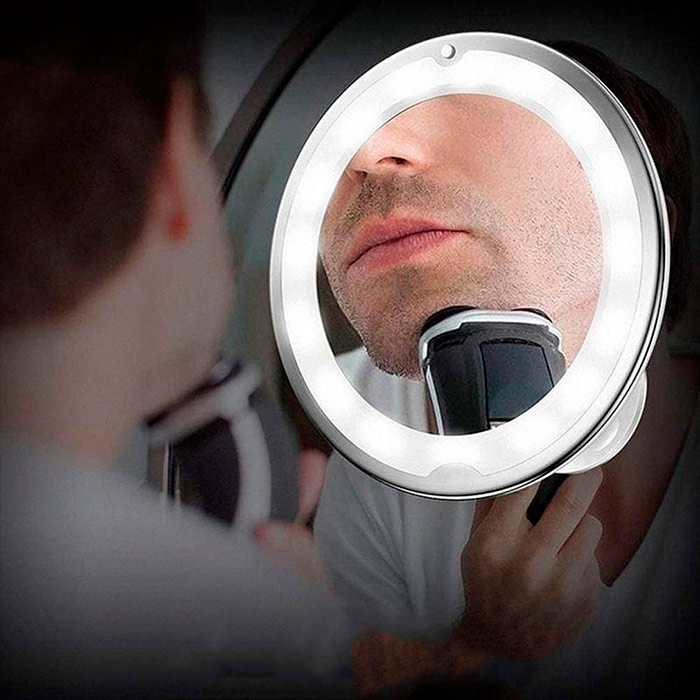BeautyMirror, zrkadlo s priblížením, výkonným LED svetlom a ohybným držiakom - Image 4