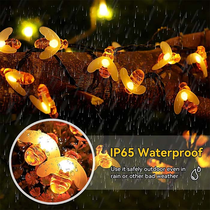 BeeLights, solárna lampa s 30 LED svetlami vo forme včiel - Image 4