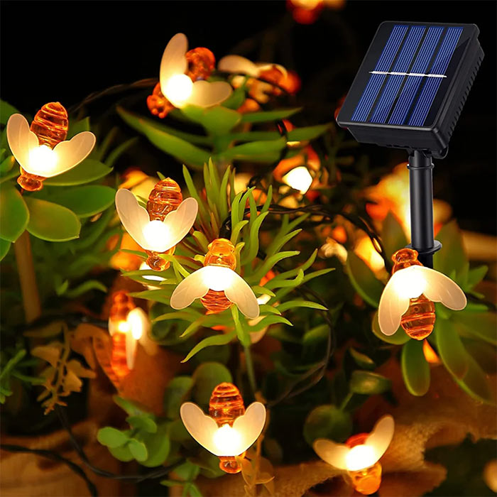 BeeLights, solárna lampa s 30 LED svetlami vo forme včiel - Image 7