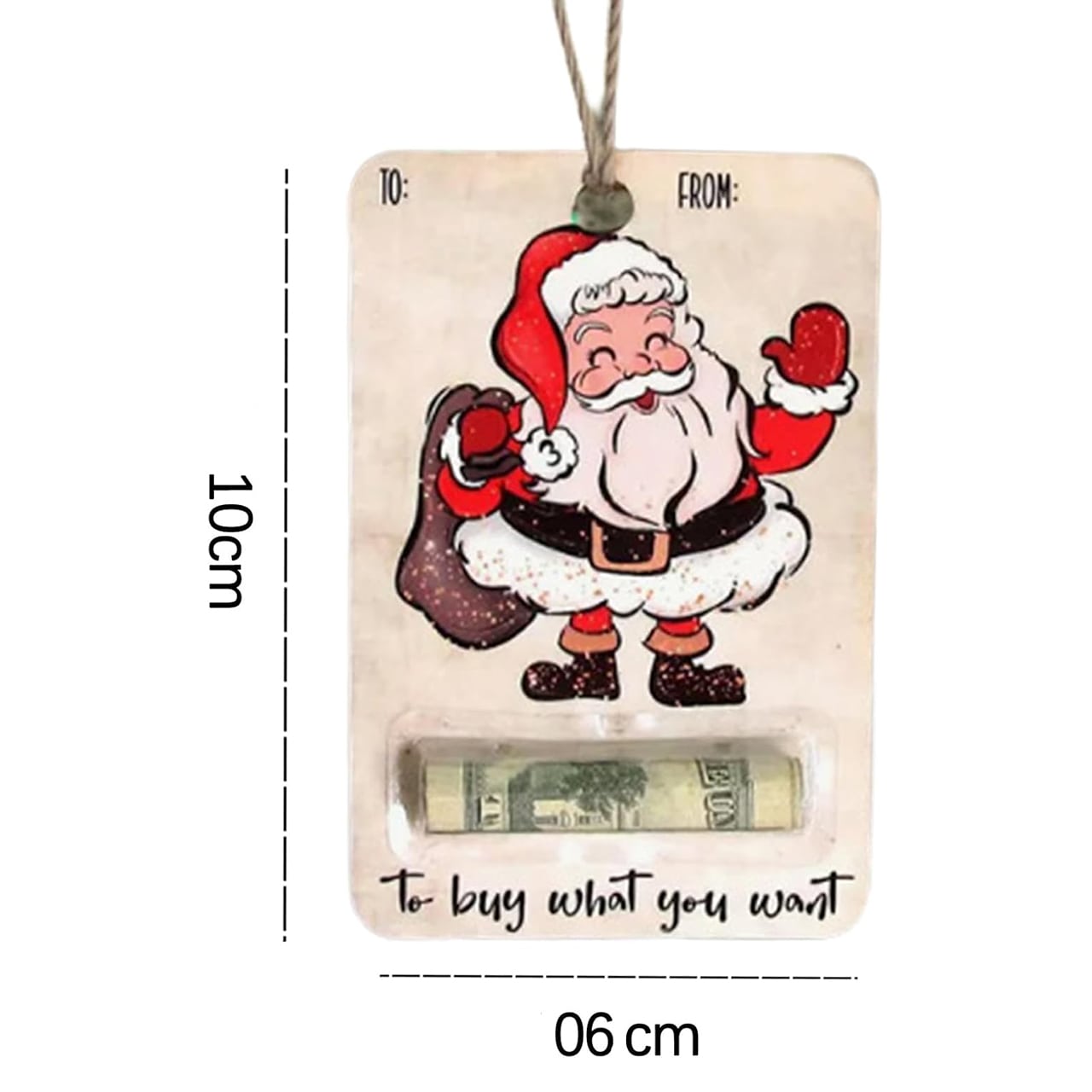 BestGift, vianočná pohľadnica s priehradkou na peniaze (3 kusy) - Image 1
