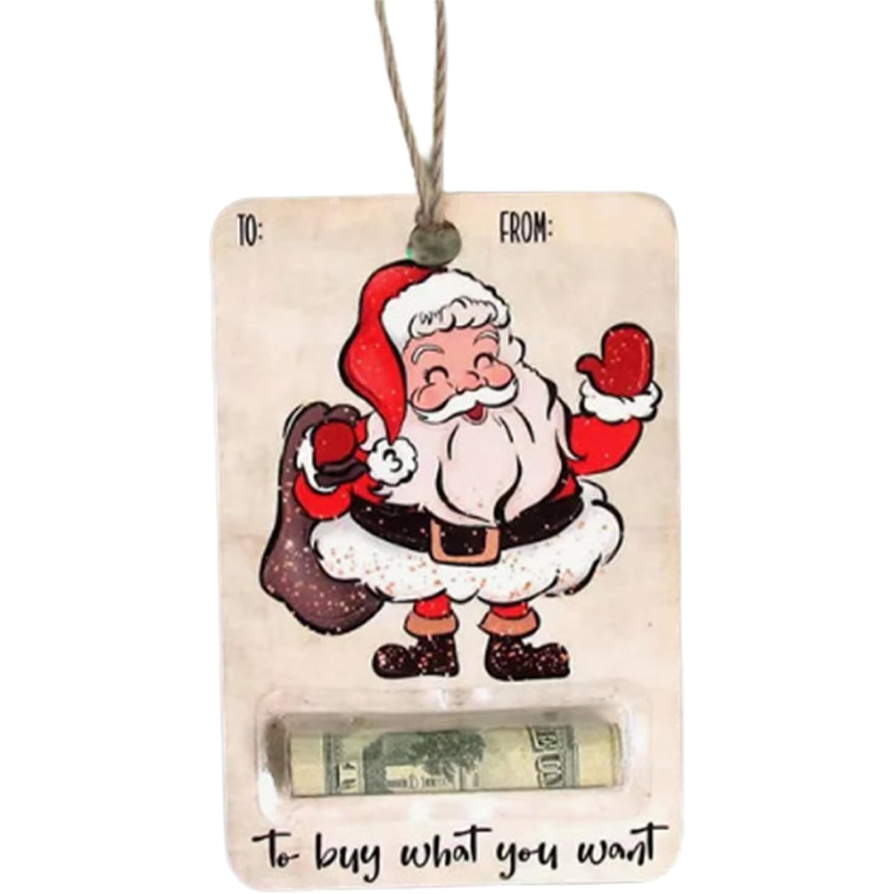 BestGift, vianočná pohľadnica s priehradkou na peniaze (3 kusy) - Image 2