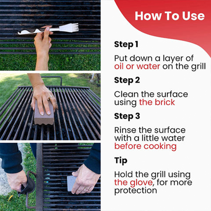 BrickGrill, 1+1 ZDARMA kameň na čistenie grilu - Image 5