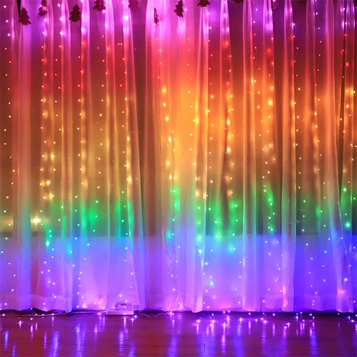 ColorfulCurtain, svetelný záves s 300 farebnými LED svetlami - Image 3