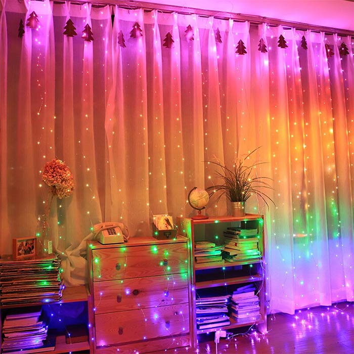ColorfulCurtain, svetelný záves s 300 farebnými LED svetlami - Image 4