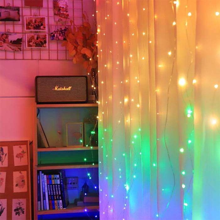 ColorfulCurtain, svetelný záves s 300 farebnými LED svetlami - Image 5