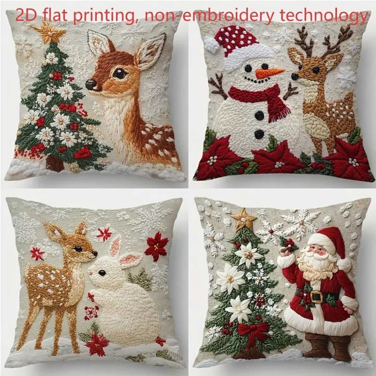 CutePillows, vianočné obliečky na vankúše (4 kusy) - Image 4
