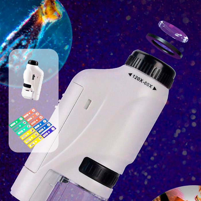 DiscoverBundle, prenosný detský mikroskop + 12-dielna sada pozorovacích platničiek - Image 5