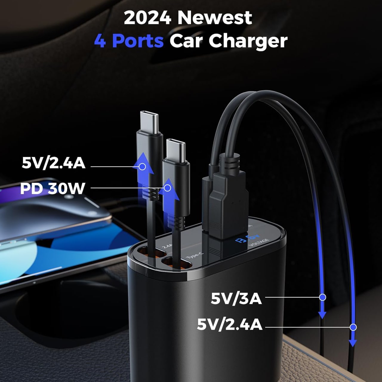DualCharger, 4-v-1 nabíjačka do auta - Image 3