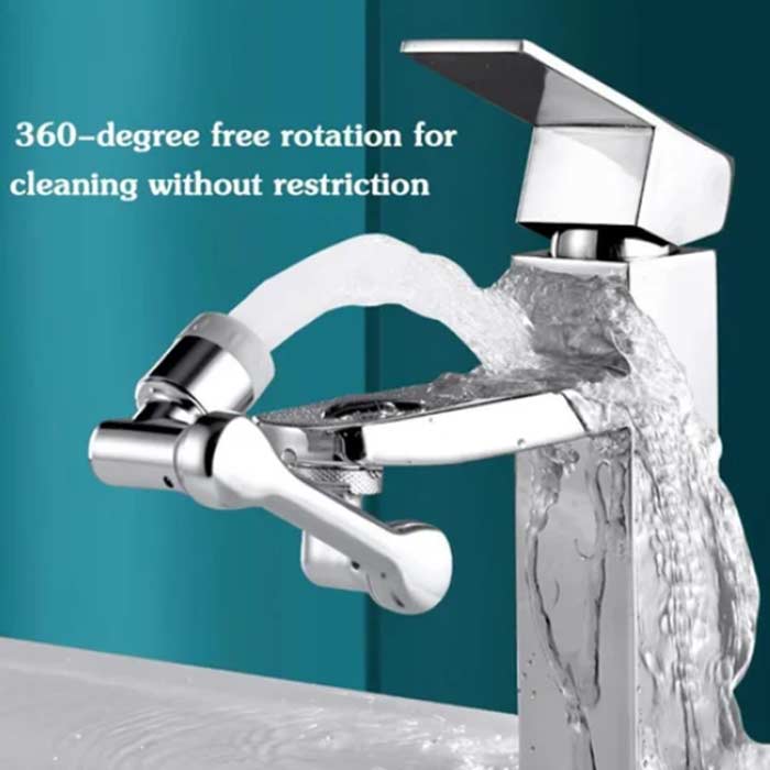 DualFaucet, nástavec na vodovodný kohútik, ktorý sa dá otáčať o 1080° a má 2 spôsoby vypúšťania vody - Image 6