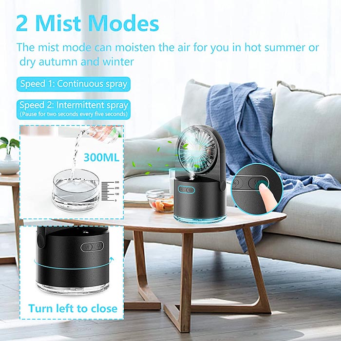 FanMist, ventilátor, ktorý ochladzuje a zvlhčuje miestnosť - Image 5