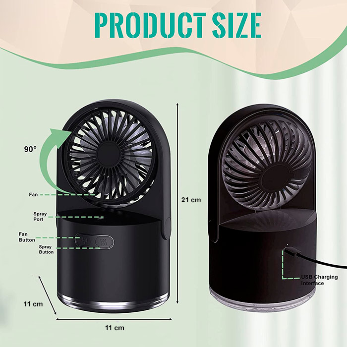 Ventilátor je malý a prenosný, takže ho môžete umiestniť kamkoľvek chcete - na váš stôl, do spálne, do detskej izby, na balkón, atď.