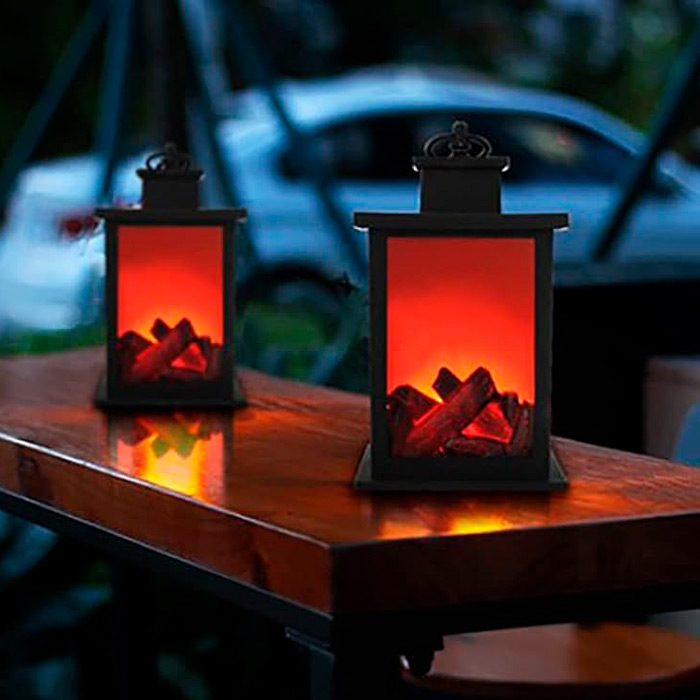 FireLantern, dekoratívna lampa s vzhľadom krbu a virtuálnym ohňom - Image 6