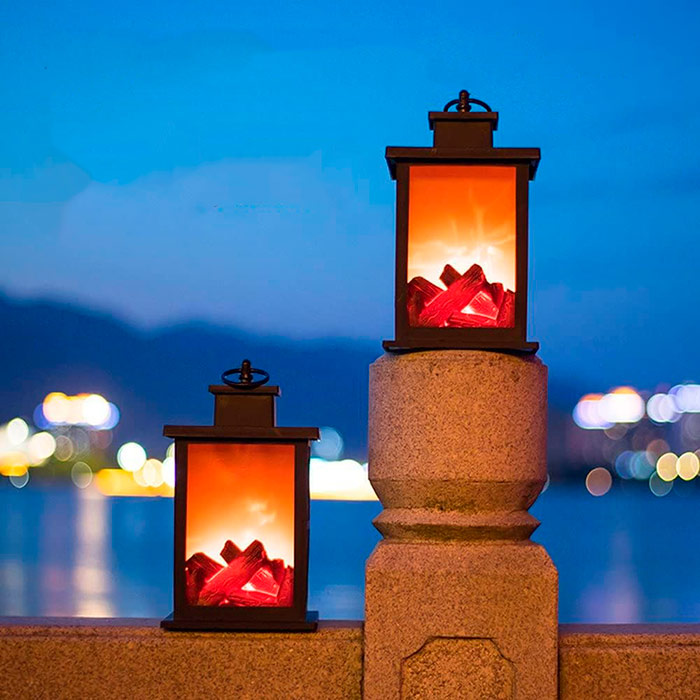 FireLantern, dekoratívna lampa s vzhľadom krbu a virtuálnym ohňom - Image 9
