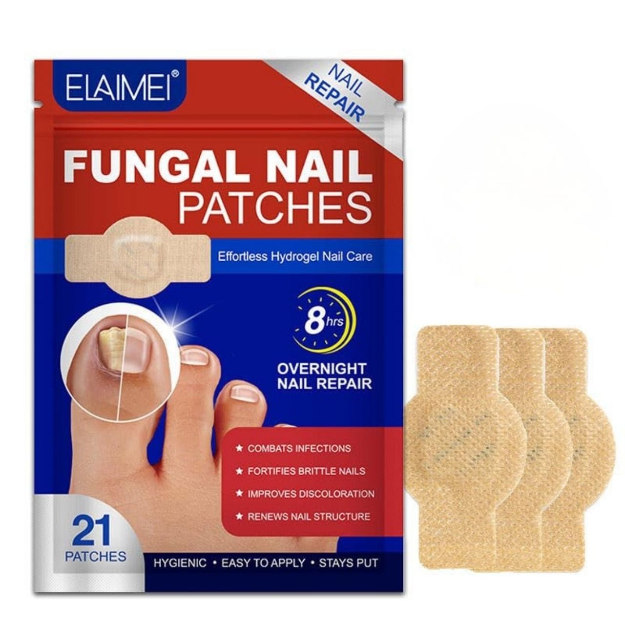FungalPatches, obnovujúce náplasti na starostlivosť o poškodené nechty (21 ks.) - Image 8