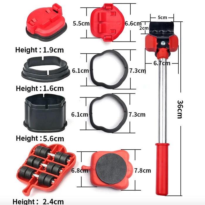 FurnitureMover, 15-dielna sada na presúvanie nábytku - Image 2
