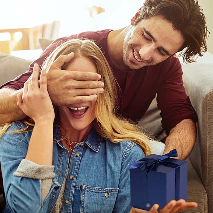 GiftBox, náhrdelník s darčekovou krabičkou a krásnou umeleou ružou - Image 5