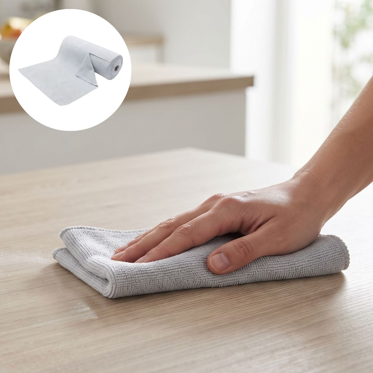 Mikrovláknové čistiace utierky v rolke (30 kusov), KitchRoll - Image 5