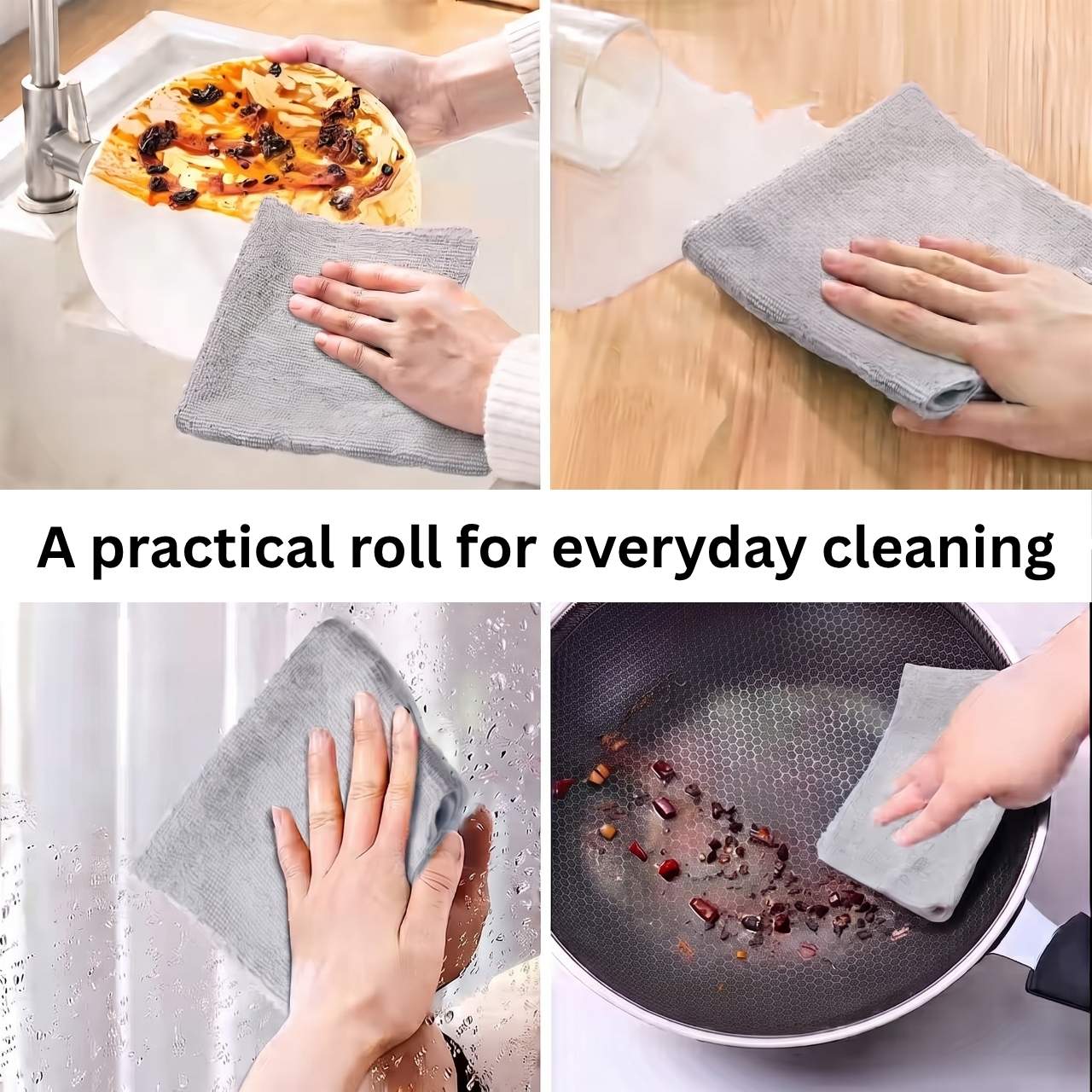 Mikrovláknové čistiace utierky v rolke (30 kusov), KitchRoll - Image 9
