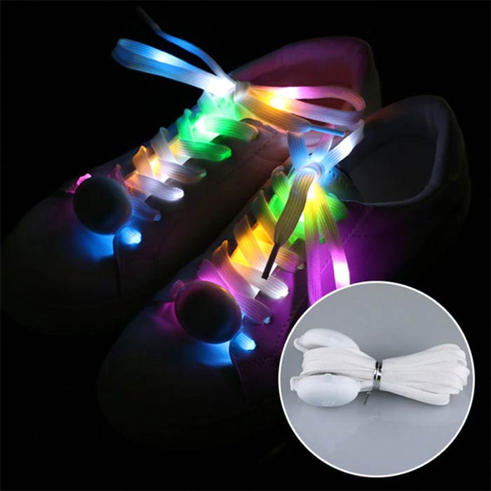 LedLaces, svítící tkaničky - bílé s barevnými led světly - Image 9