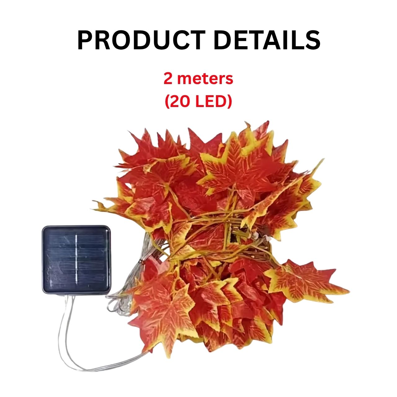 Solárna LED svetelná reťaz s jesennými listami, MapleLeaf - Image 7