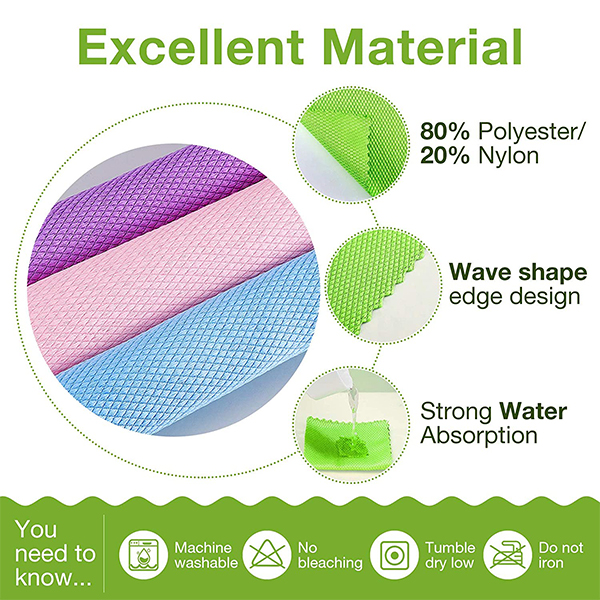 MicrofiberCloth, viacúčelová utierka na čistenie z mikrovlákien (4 ks) - Image 8