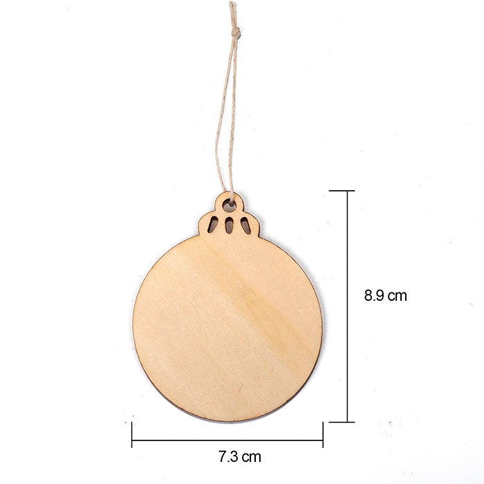 Ornaments, drevené vianočné ozdoby, ktoré si vytvoríte sami (30 kusov) - Image 2