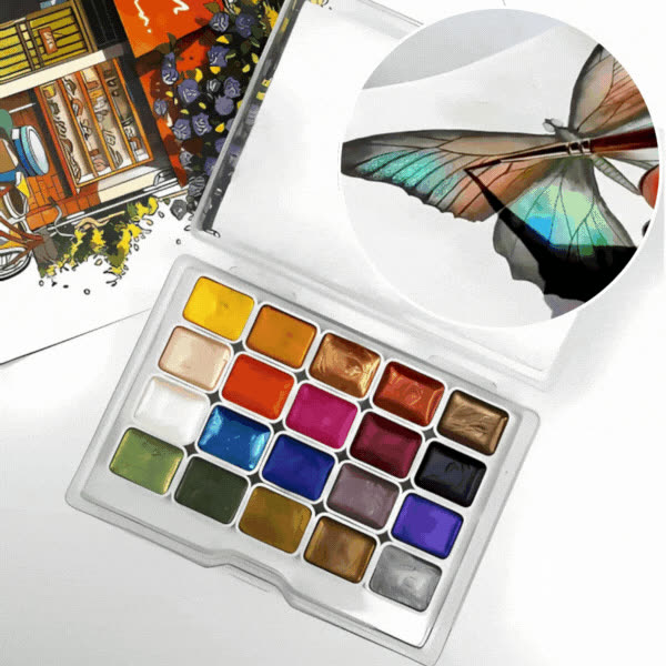 Palette, set 20 brilantných farieb - video