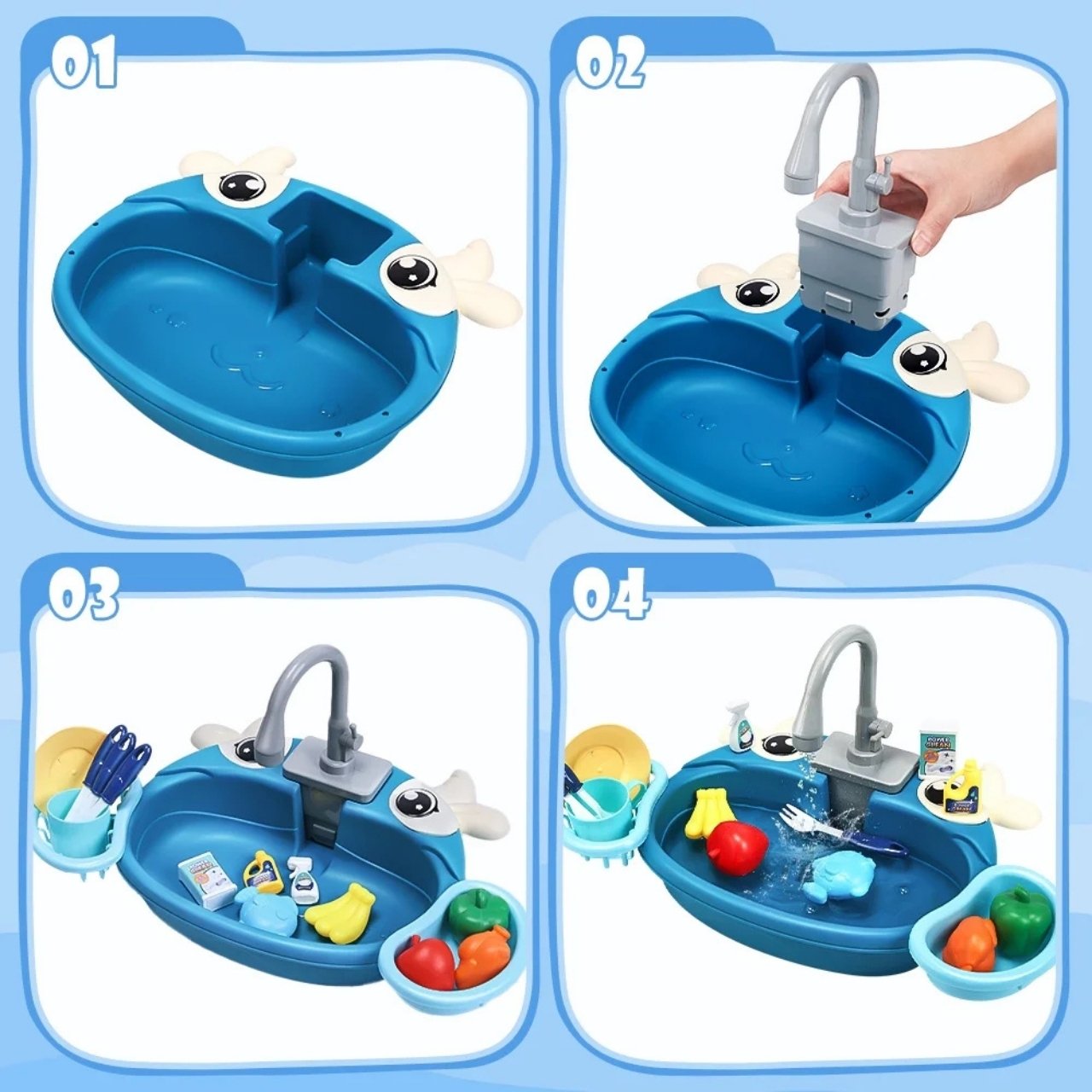 PlaySink, detská kuchynská súprava s umývadlom - Image 5