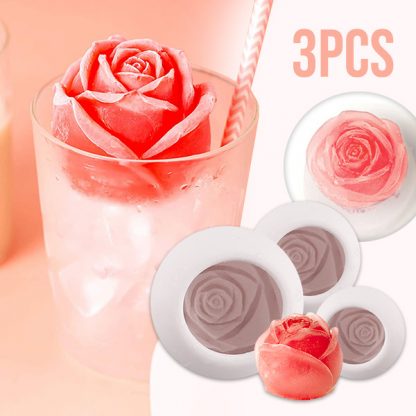 Silikónové formy na ľadové kocky (3 ks), ROSEICE