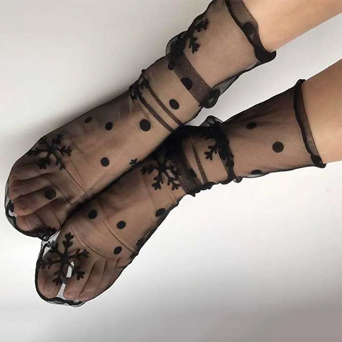 RetroMeshSocks, 5 párov teplých módných ponožiek - Image 6