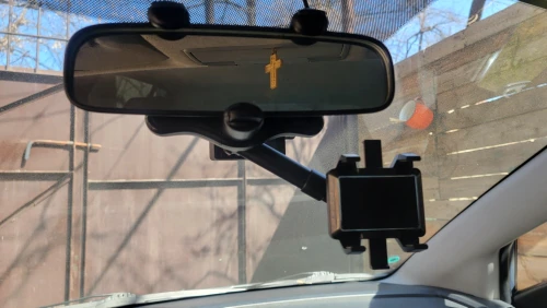 RotatableCarHolder, 360-stupňový držiak telefónu, ktorý sa montuje na spätné zrkadlo - Image 3