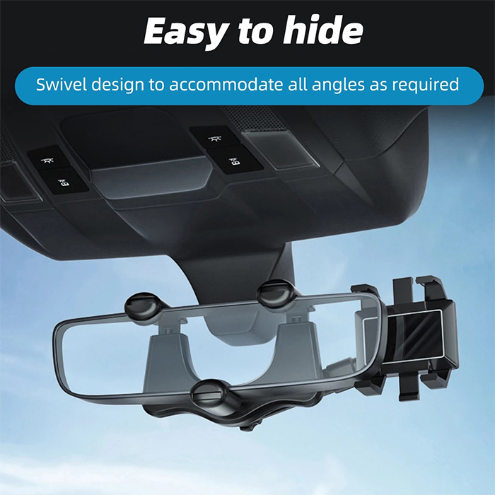 RotatableCarHolder, 360-stupňový držiak telefónu, ktorý sa montuje na spätné zrkadlo - Image 10