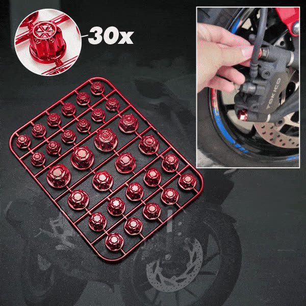SCREWPAD-TST, Sada dekoratívnych krytov na skrutky motorov - video
