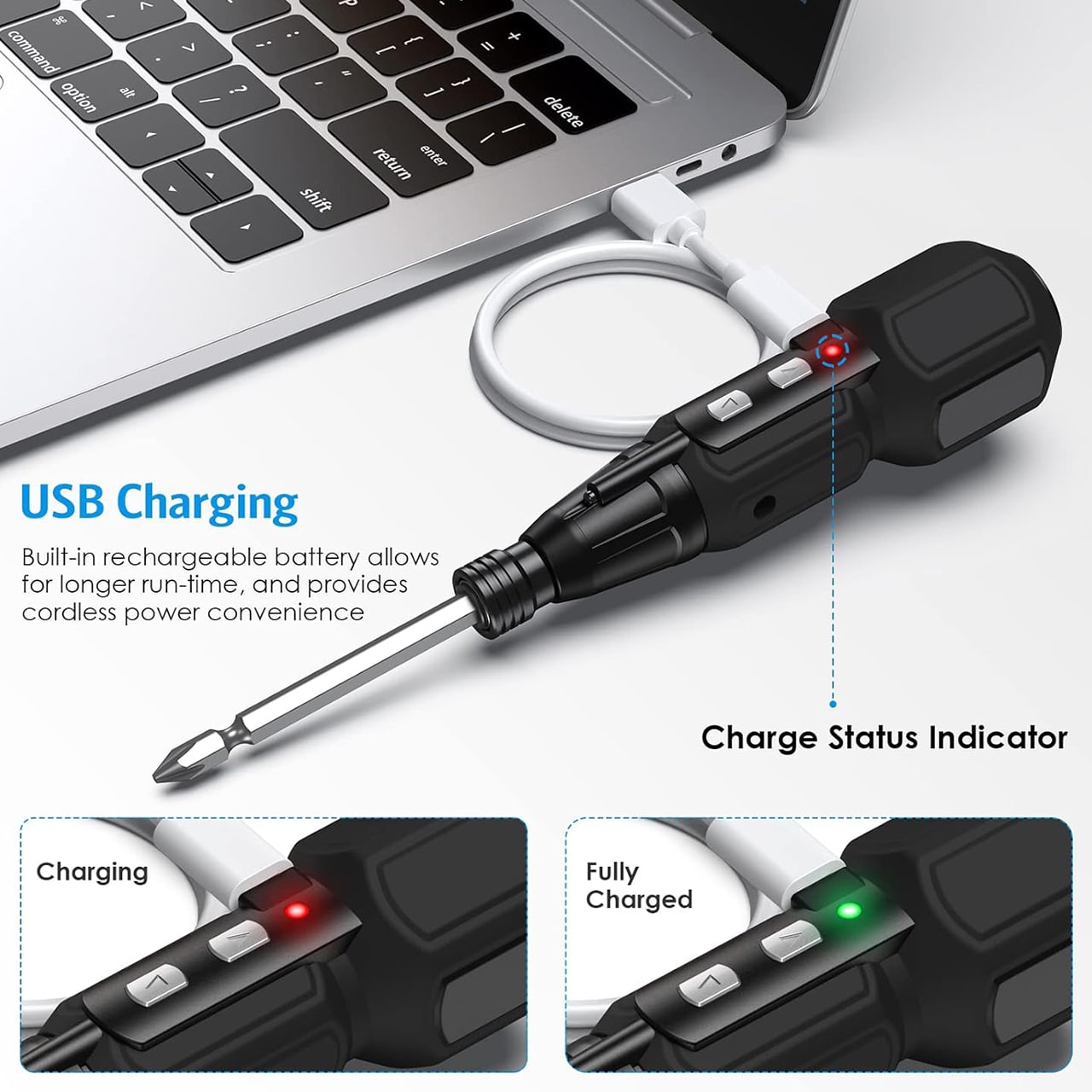 Nabíjanie cez USB kábel.