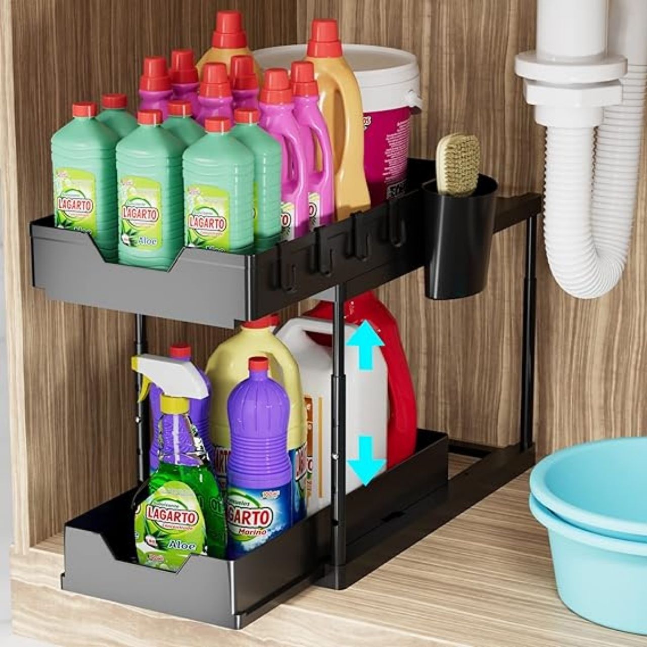 Shelfy, dvojúrovňová polica na organizáciu - Image 3