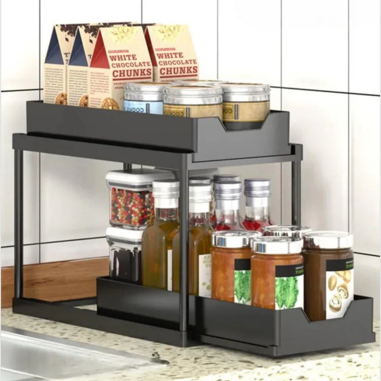 Shelfy, dvojúrovňová polica na organizáciu - Image 7