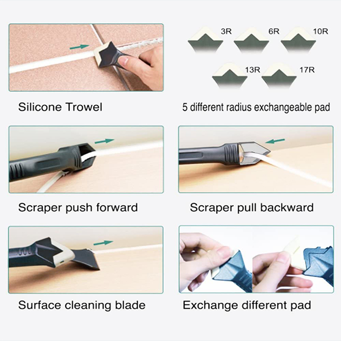 SiliconRemover, pomôcka 5v1 na nános, vyhladenie a odstránenie silikónu - Image 10