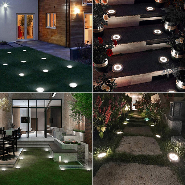 SolarGardenLights, 4 solárne LED záhradné alebo chodníkové lampy - Image 8