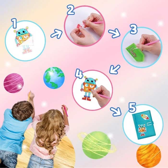 SparkleMermaid, darčekový set s dekou pre dievčatko a diamantovým a samolepkovým tvorivým setom ZADARMO - Image 10