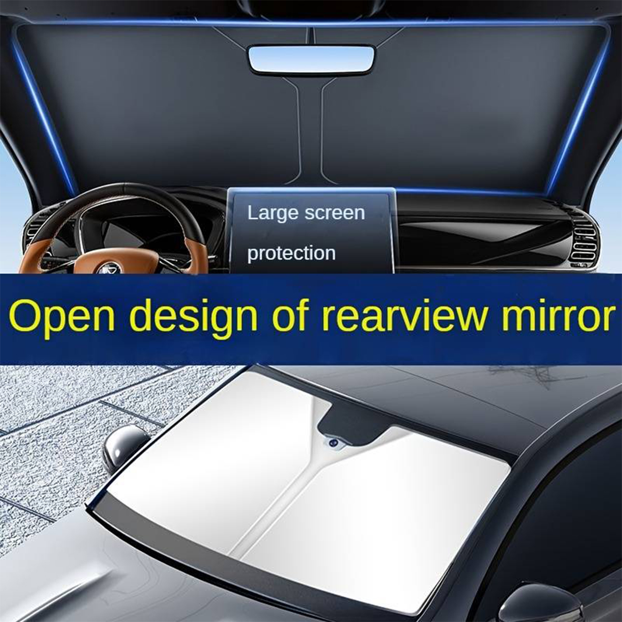 SunVisor, zasúvacia slnečná clona na čelné sklo auta - Image 9