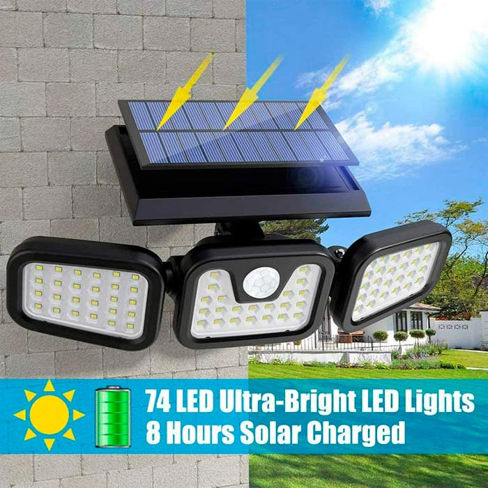 TripleSolar 3-stranová solárna lampa - Image 4