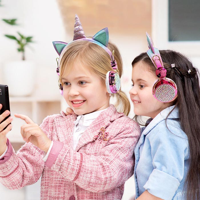 UnicornBuds, bezdrôtové detské slúchadlá s vzhľadom jednorožca - Image 2