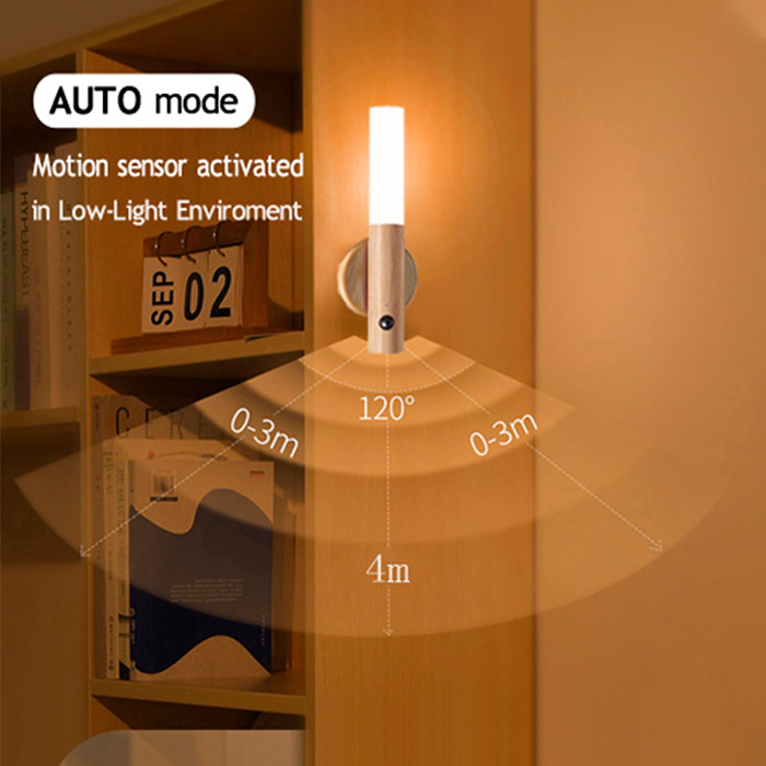 WallSensor, štýlová senzorová drevená lampa - Image 4