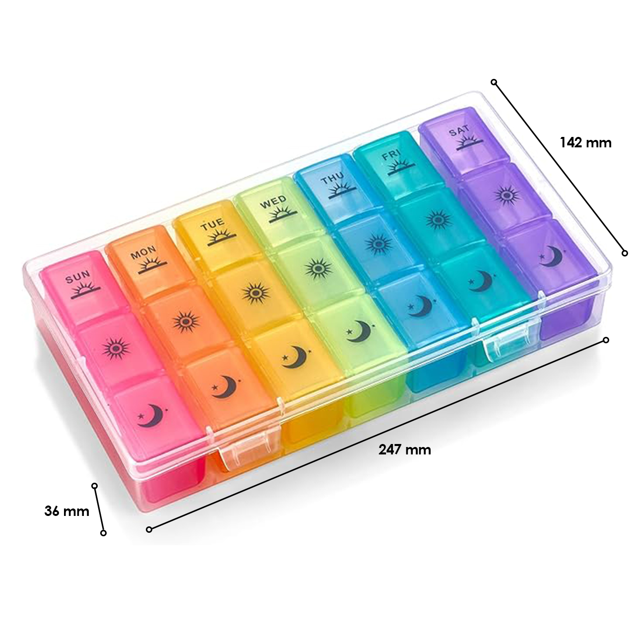 WeeklyBox, organizér na tabletky, výživové doplnky alebo vitamíny - Image 8
