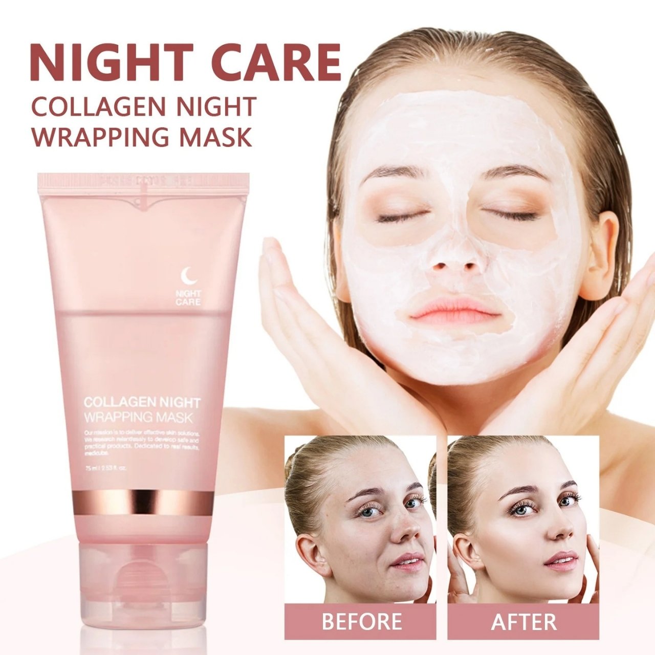 CollagenMask, kolagénová nočná maska na tvár s peel-off efektom (1+1 ZDARMA ) - Image 5
