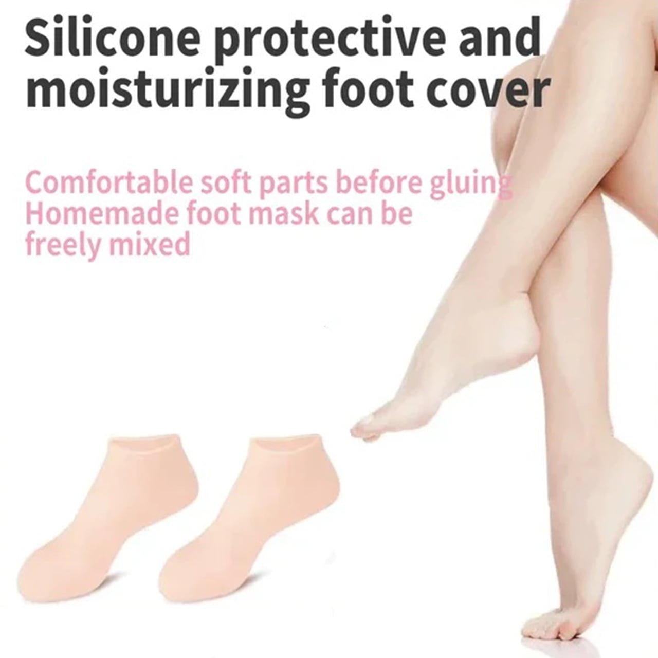 MoistMask, zvlhčujúce silikónové ponožky na starostlivosť o nohy (1+1 ZDARMA ) - Image 2
