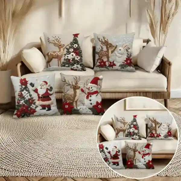 CutePillows, vianočné obliečky na vankúše (4 kusy) - Image 1