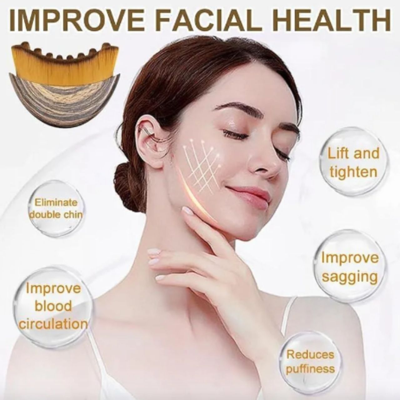 LymphaticBrush, kefa na lymfatickú masáž a tvarovanie tváre - Image 9